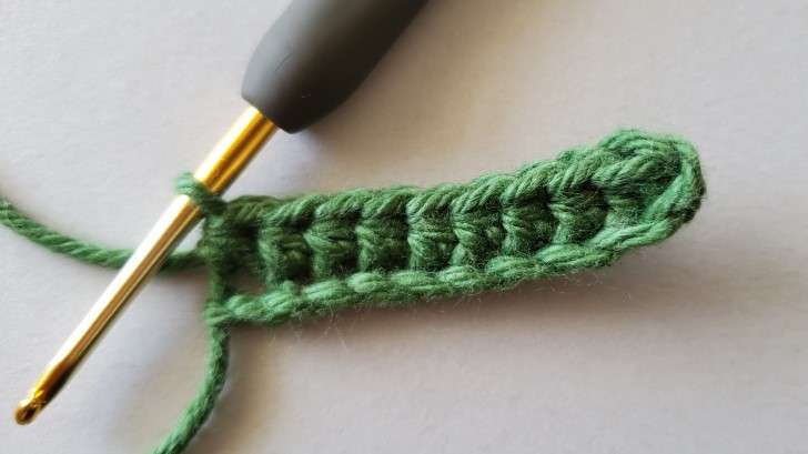 Example of Half Double Crochet stitches