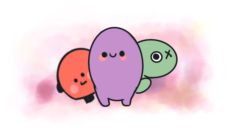 secondary colors cute illustration characters