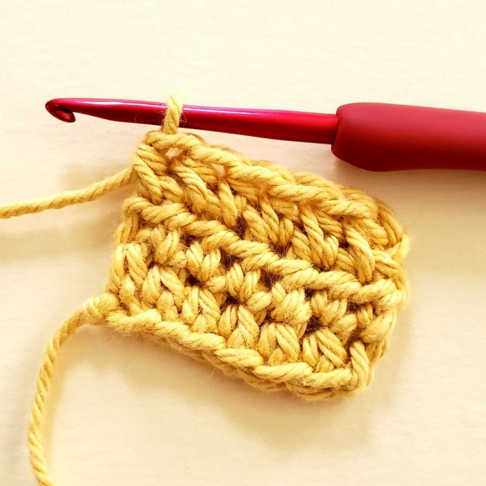 Crochet made with yellow yarn