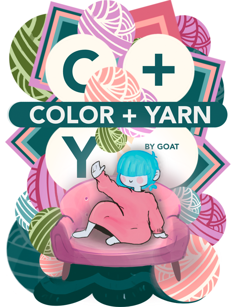 color plus yarn illustration by goat