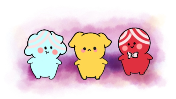 primary color illustrations cute characters