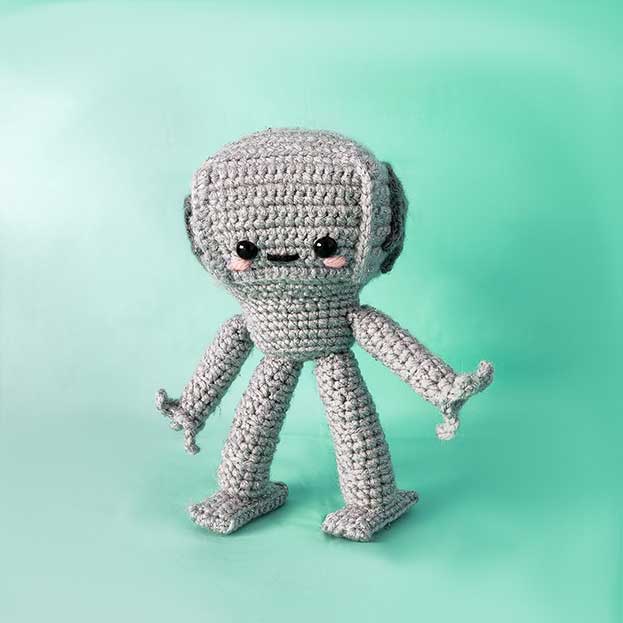 robot crochet pattern square shape
