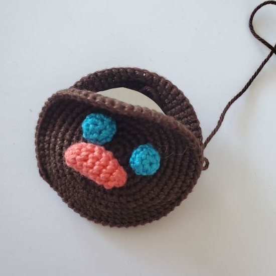 Crocheted Paleta Payaso under construction