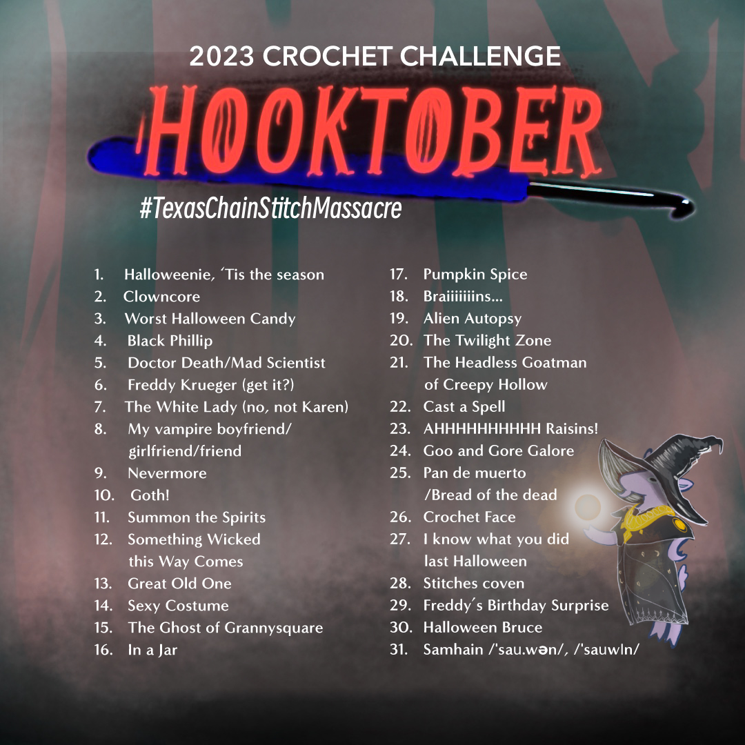 Hootober instagram challenge prompt list