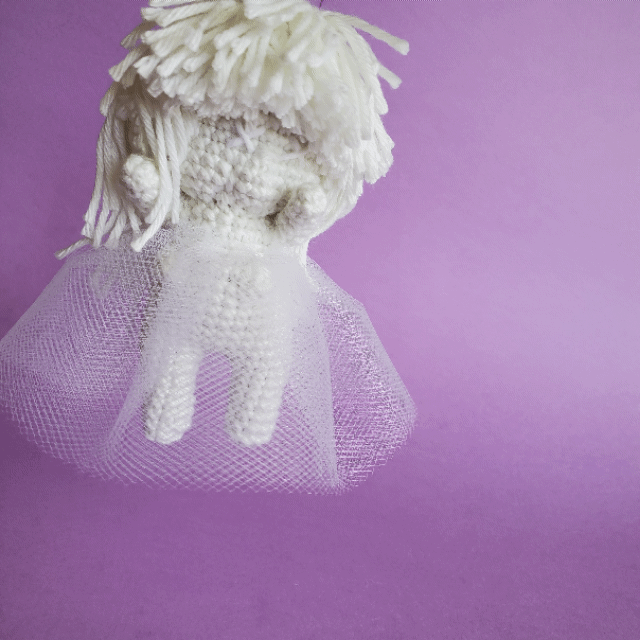 White crochet ghost
