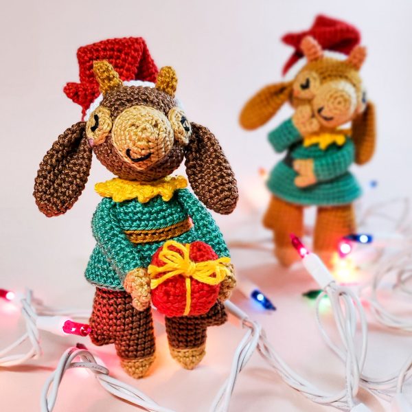 crochet christmas goats