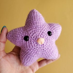 lavender crochet star