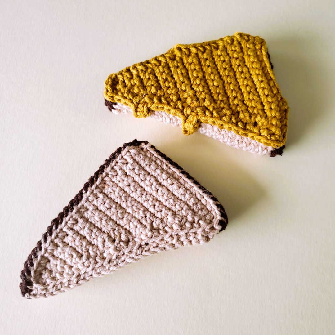 crocheted grilled cheese sandwich