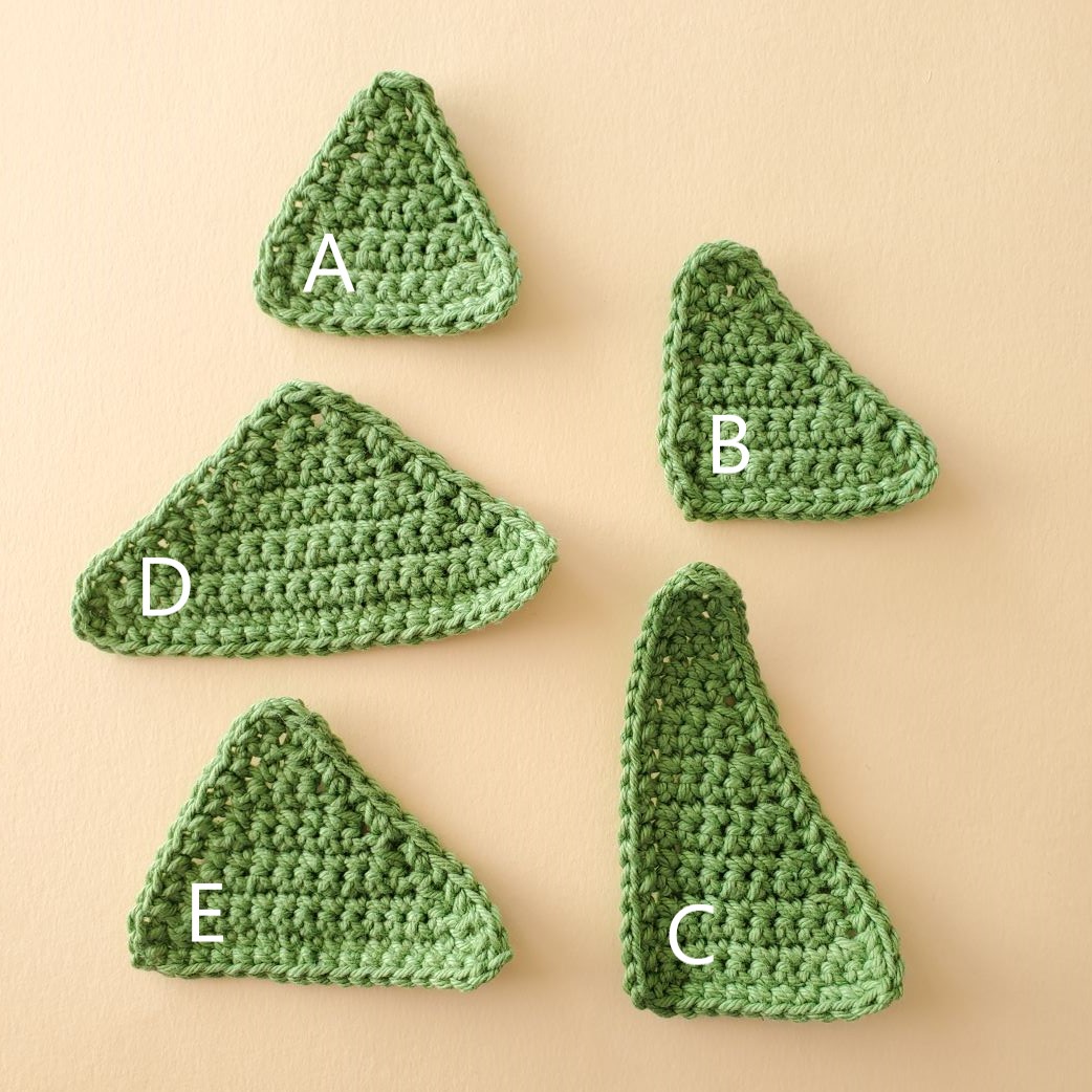 different kinds of crochet triangles