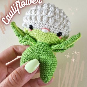 A crocheted cauliflower softie