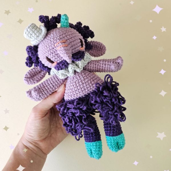 Purple crochet faun