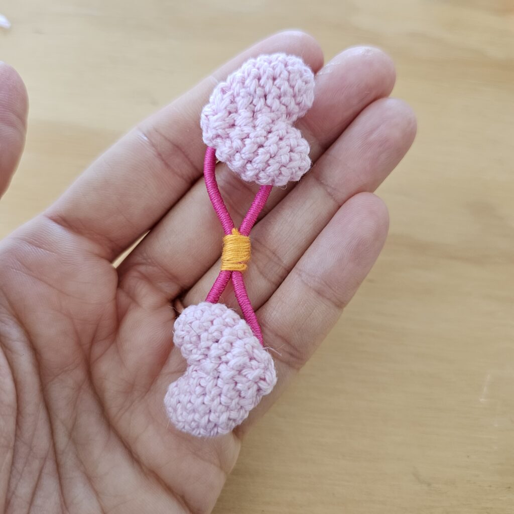 amigurumi heart hairband