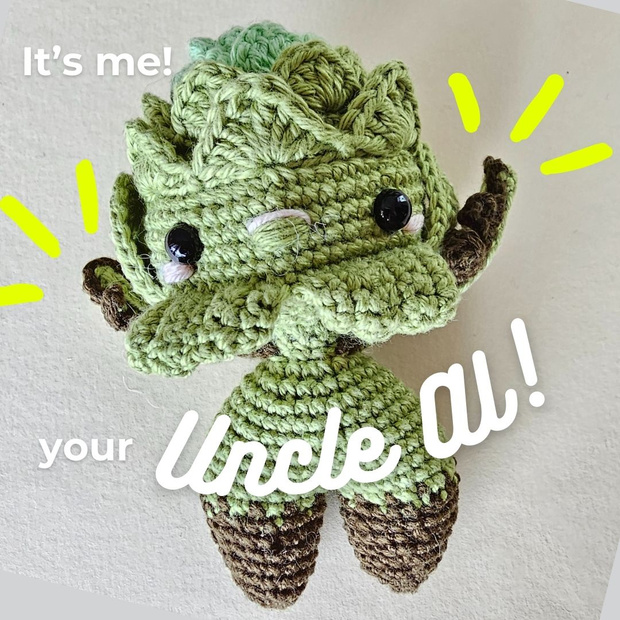 crochet artichoke man
